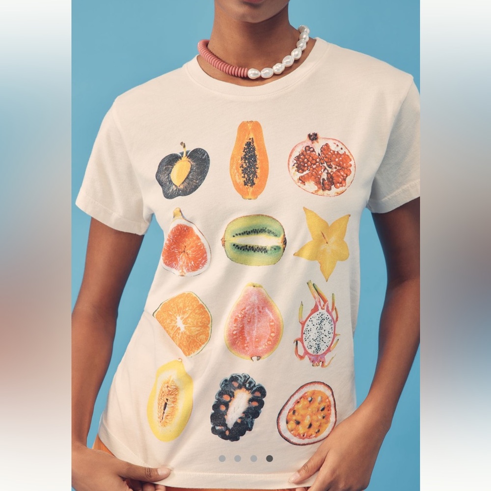 Anthropologie Letluv Cut Fruit tour graphic tee XXS - Picture 4 of 10